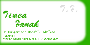 timea hanak business card